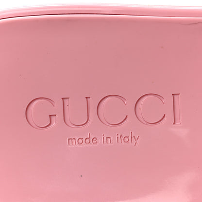 Gucci Rubber Gucci Logo Womens Platform 20/60mm Slide Sandals 38 Wild Rose 7 of 8