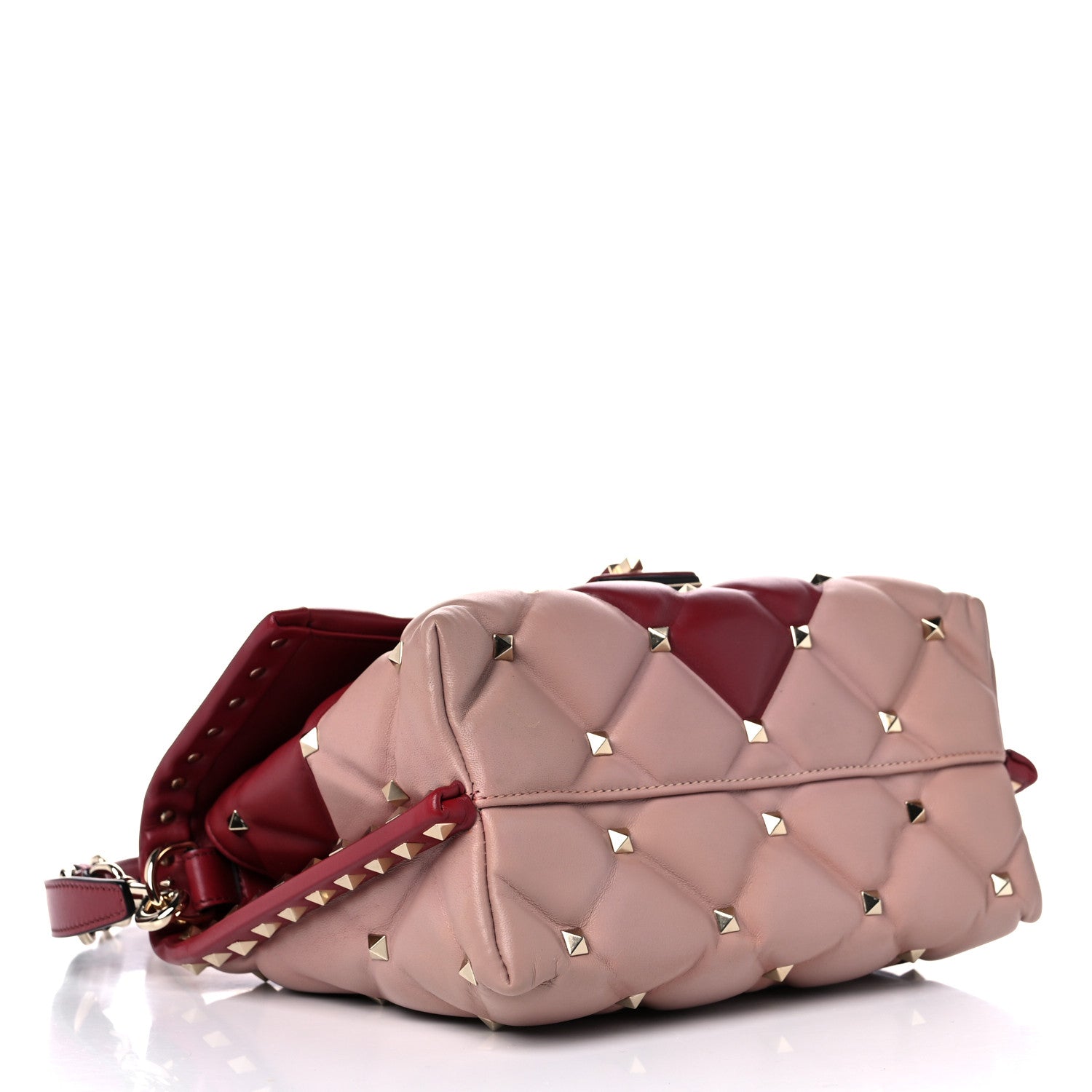 Valentino Garavani Nappa Medium Candystud Top Handle Bag Poudre Rubino 4 of 16