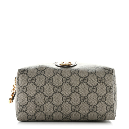 Gucci Soft GG Supreme Monogram Calfskin Medium Ophidia Cosmetic Case Beige Ebony New Acero 1 of 8