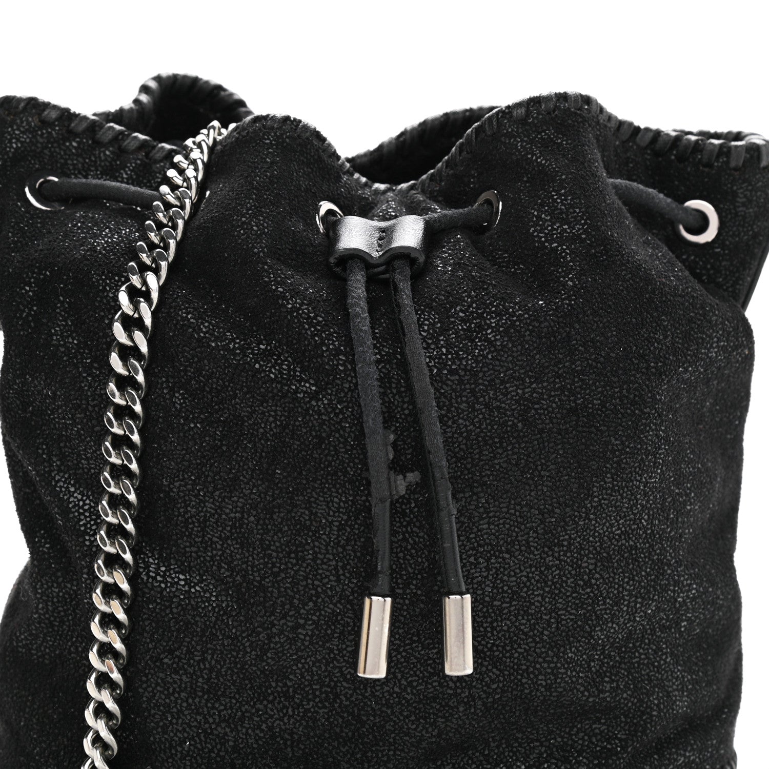 Stella McCartney Shaggy Deer Small Falabella Bucket Bag Black 7 of 11