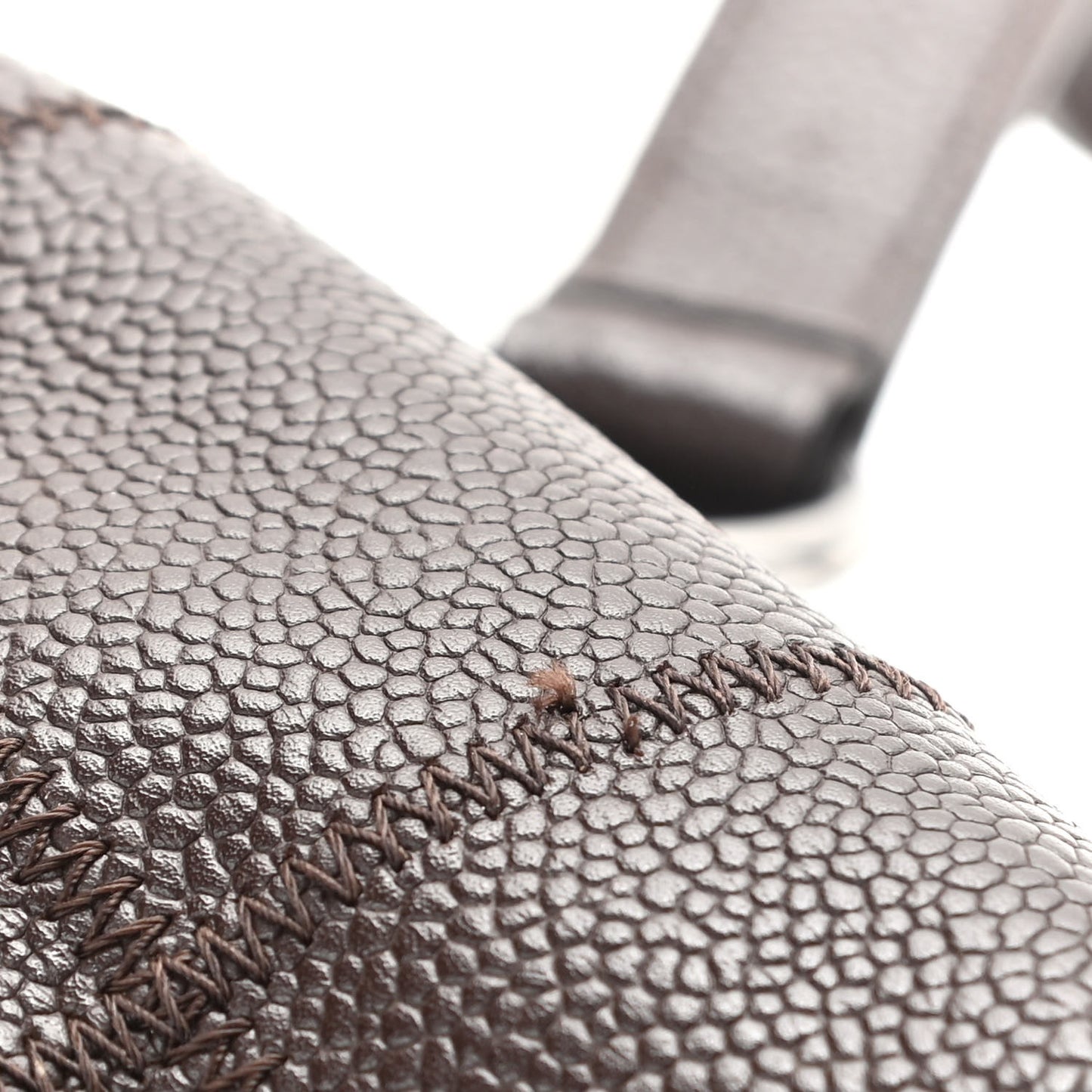 Caviar Square Stitched Tote Brown