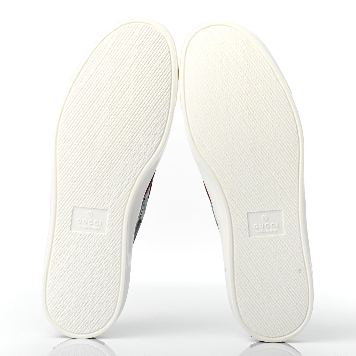 GG Supreme Monogram Blooms Womens Slip On Sneakers 38 Beige Blue Navy Red