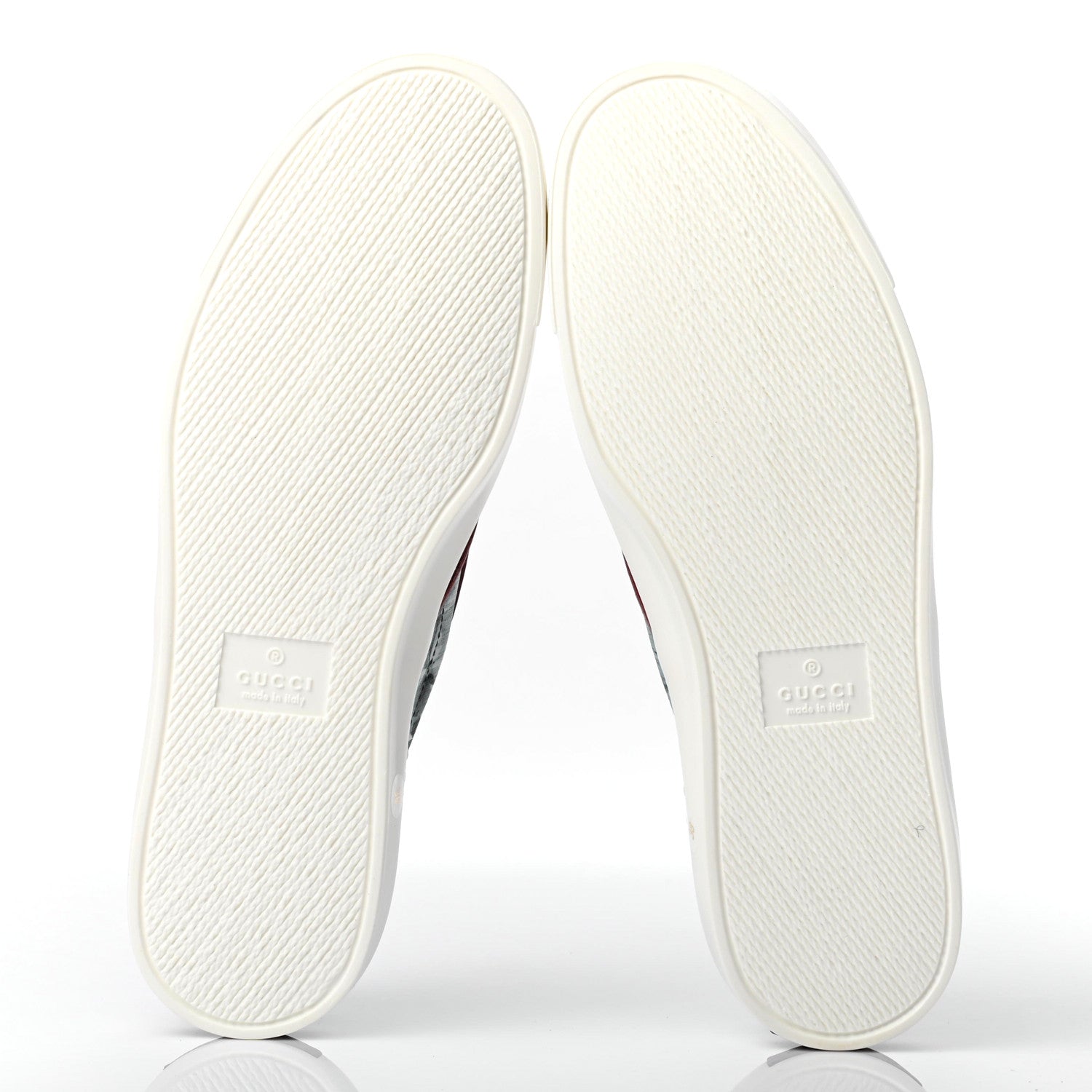 Gucci GG Supreme Monogram Blooms Womens Slip On Sneakers 38 Beige Blue Navy Red 5 of 8