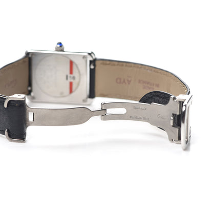 Cartier Stainless Steel Alligator 24mm Tank Solo Quartz Watch 5 of 6