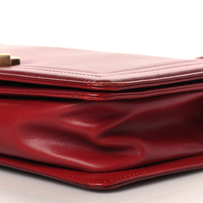 Chanel Glazed Calfskin Medium Boy Flap Red 9 of 9
