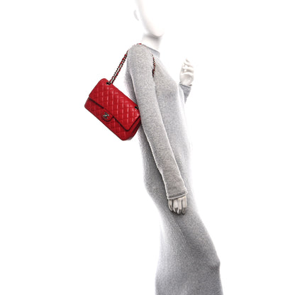 Chanel Lambskin Quilted Medium Double Flap Red 2 of 10