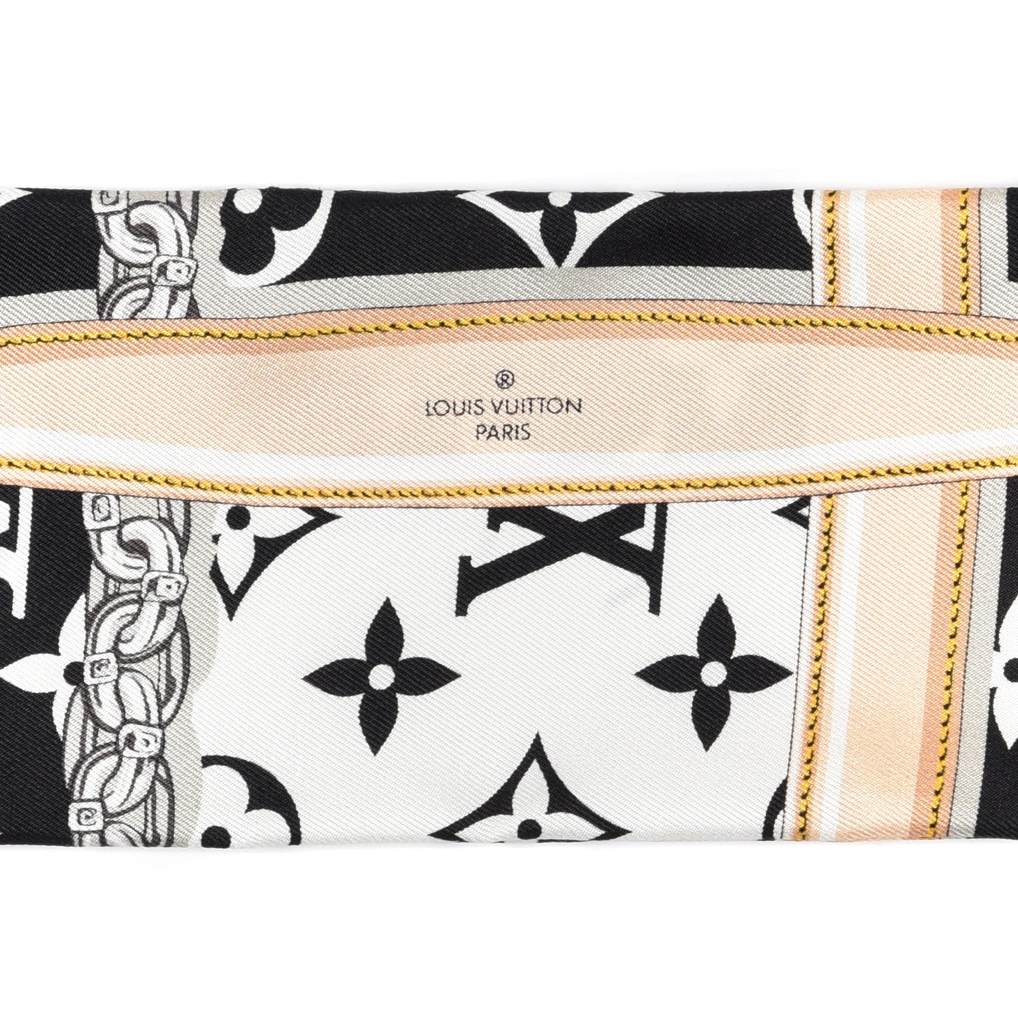 Silk Monogram Confidential Bandeau Black