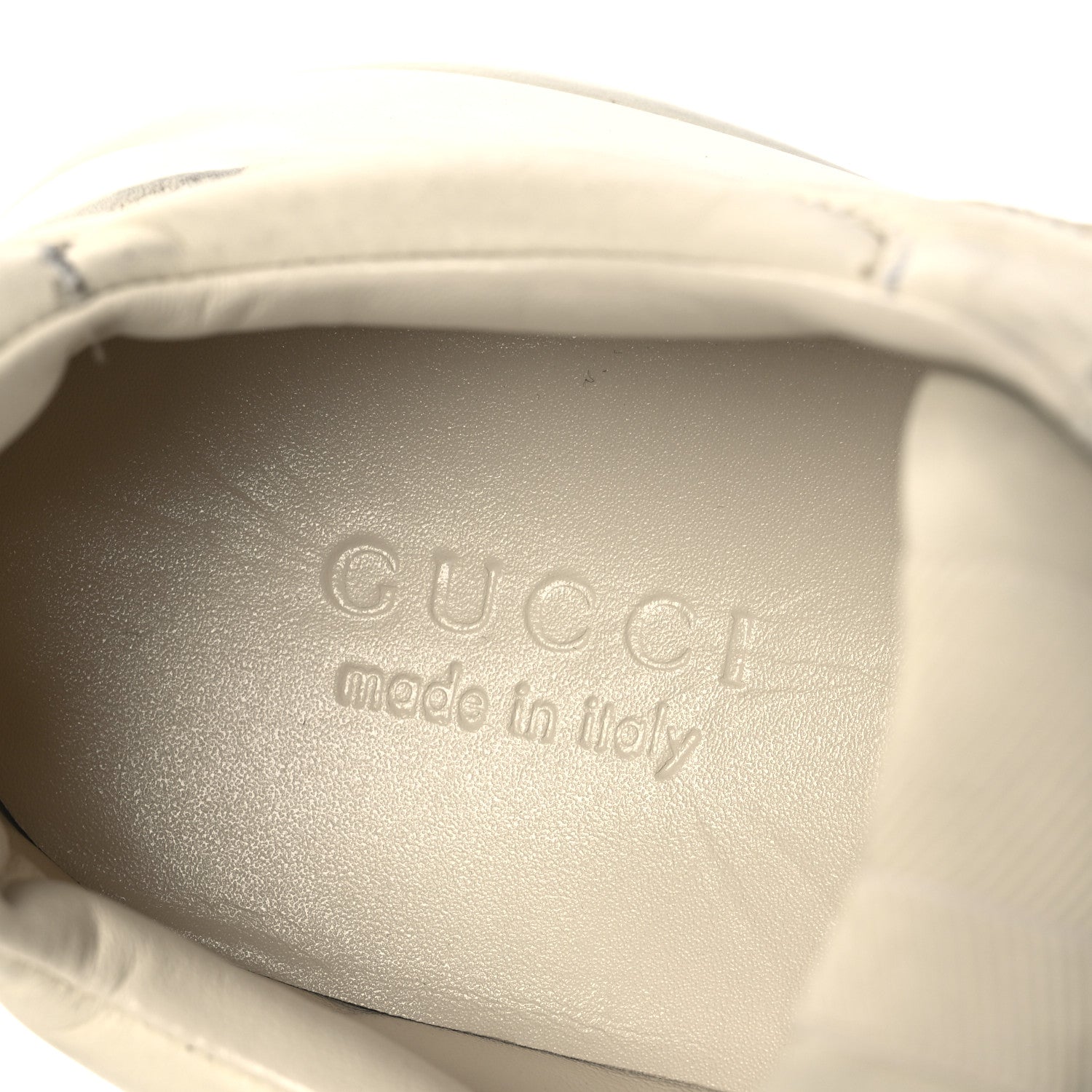 Gucci Soft Calfskin Mens Rhyton Sneakers 11.5 Ivory 9 of 15