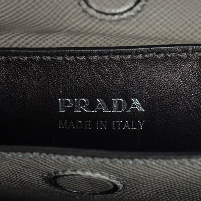 Prada Saffiano Cuir Large Double Bag Marmo 8 of 9