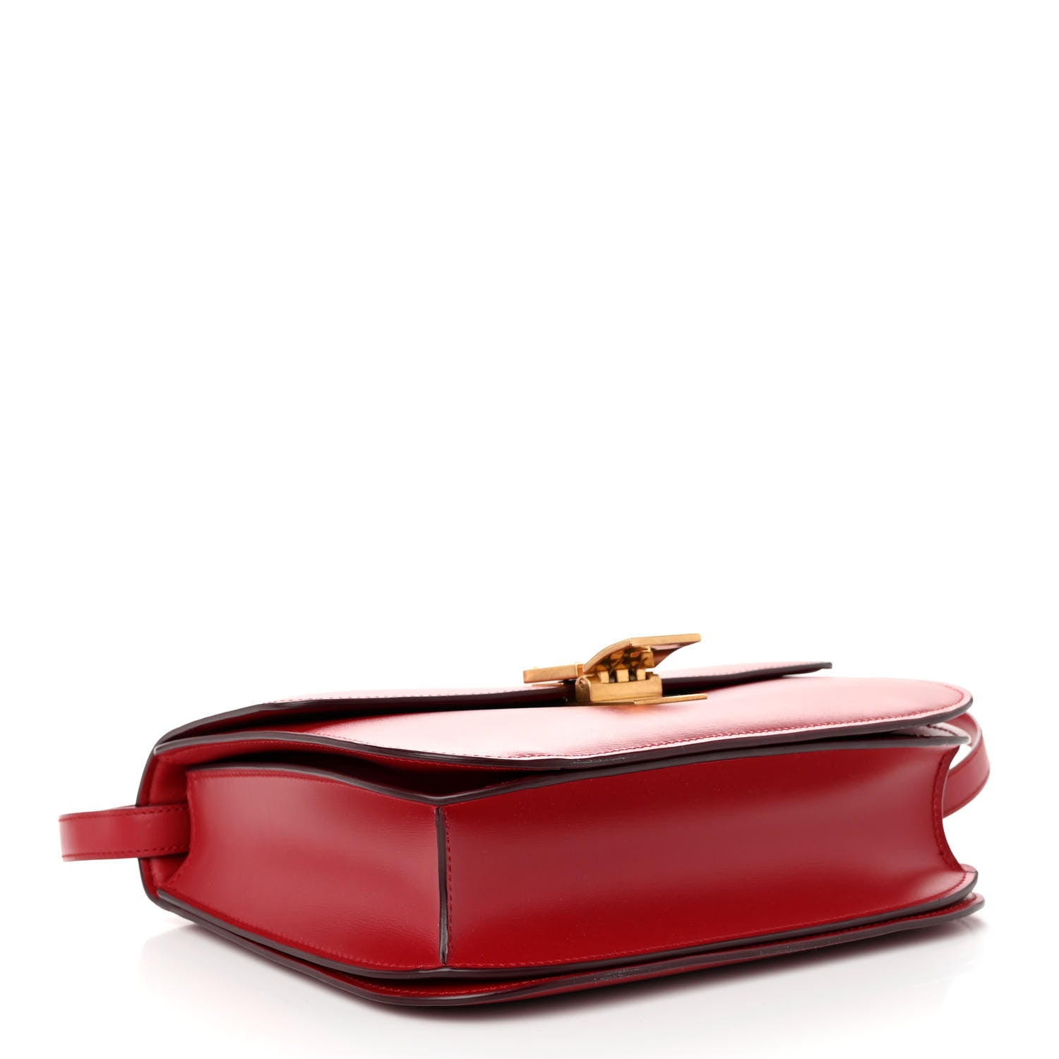 Celine Box Calfskin Medium Classic Box Flap Bag Red 4 of 10