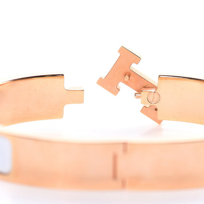 Hermes Enamel Narrow Clic Clac H Bracelet GM White 4 of 6