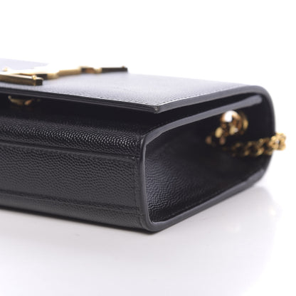 Saint Laurent Grain De Poudre Small Monogram Kate Satchel Black 8 of 9