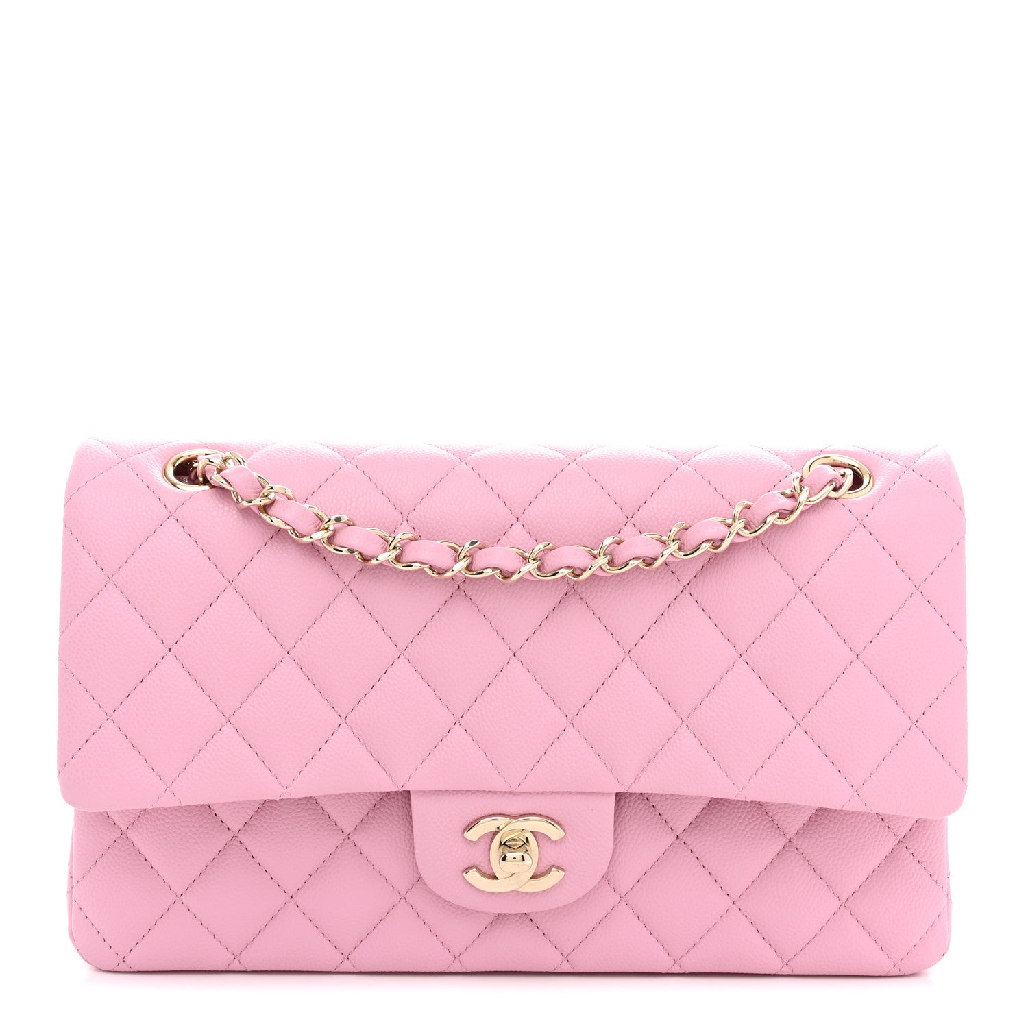 Chanel Caviar Quilted Medium Double Flap Light Pink 1 of 11