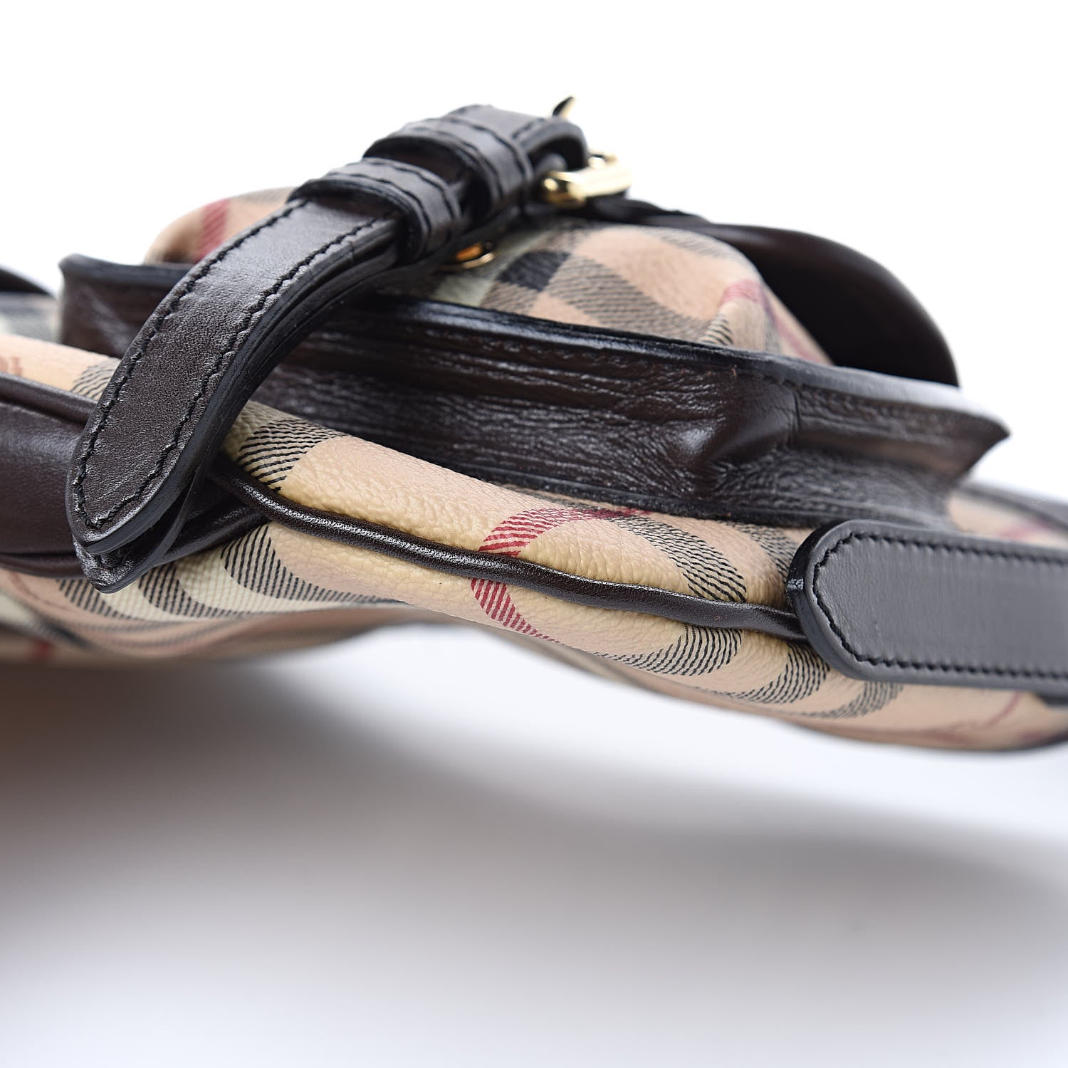 Burberry Haymarket Check Shoulder Bag Chocolate 9 of 11