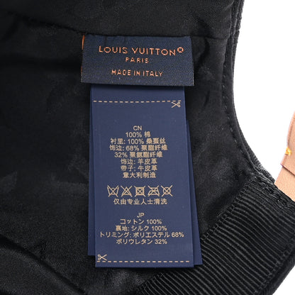 Louis Vuitton Calfskin Cotton Jacquard Monogram LV First Cap M Black 8 of 10