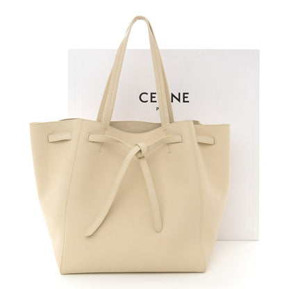 Celine Soft Grained Calfskin Small Belt Cabas Phantom Cream 12 of 12