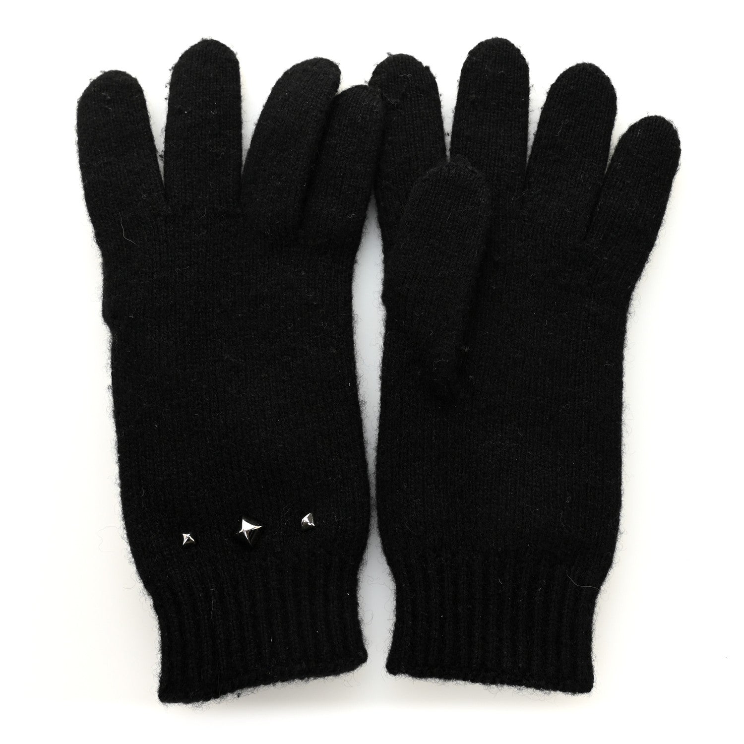 Hermes Cashmere Darling Gloves M Black 1 of 3