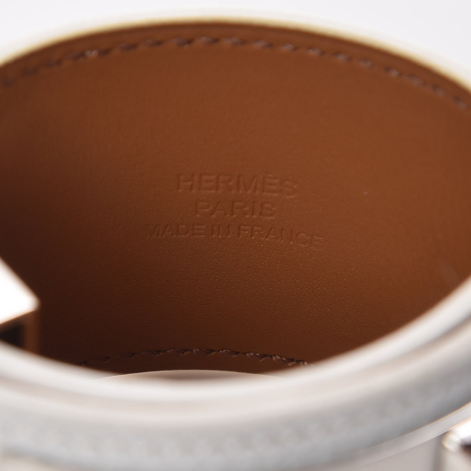 Hermes Epsom Collier de Chien CDC Bracelet T2 White 5 of 5