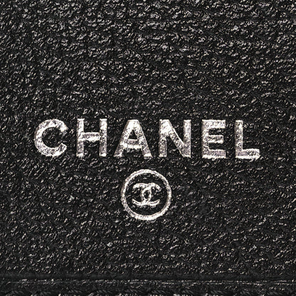 Chanel Goatskin Camellia Card Holder Wallet Black 6 of 8