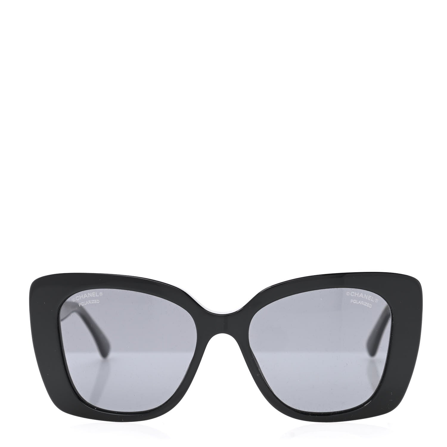 Chanel Acetate Strass Polarized Square Sunglasses 5422-B Black 2 of 8