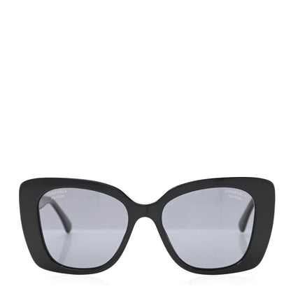 Chanel Acetate Strass Polarized Square Sunglasses 5422-B Black 2 of 8