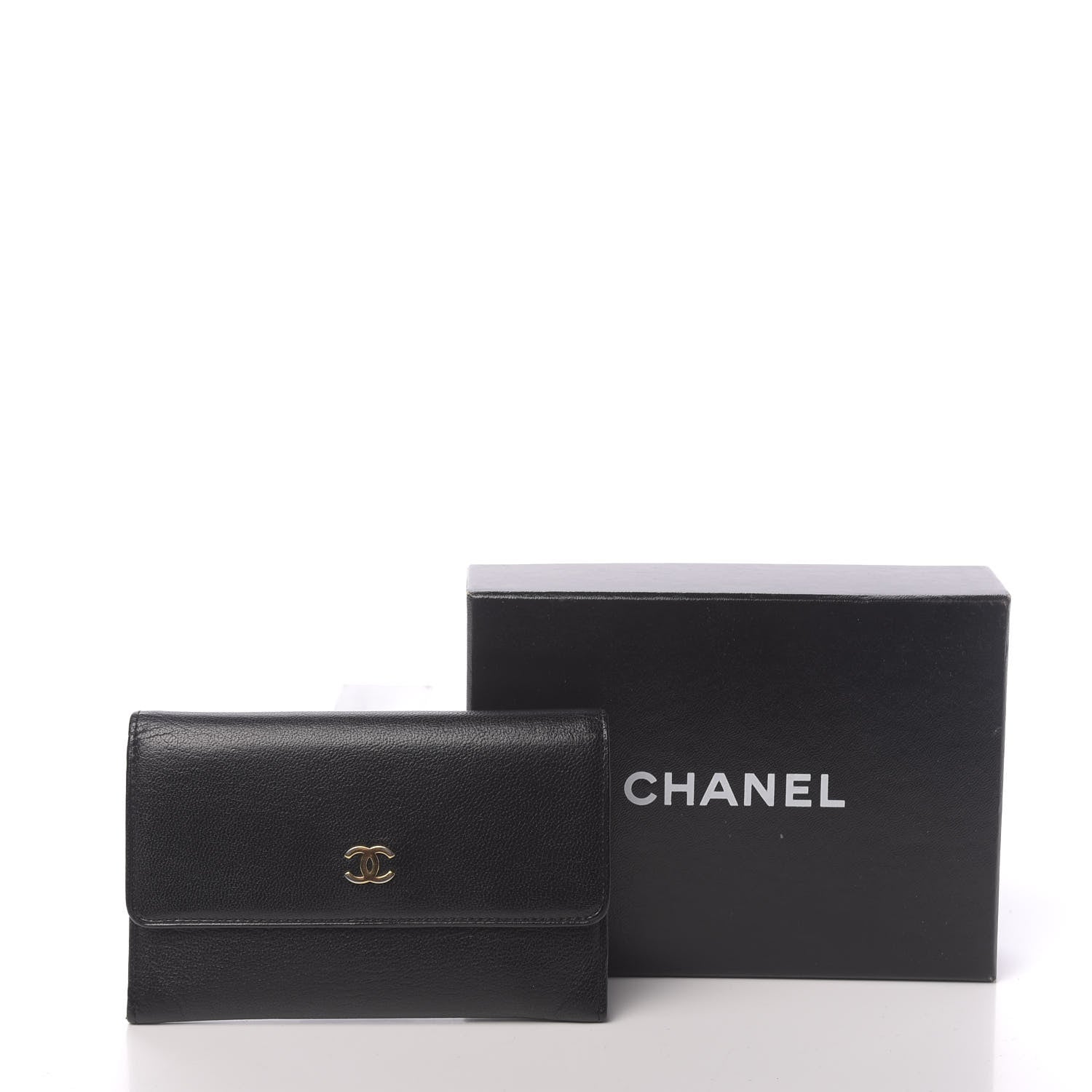 Chanel Goatskin CC Compact Flap Wallet Black 10 of 10