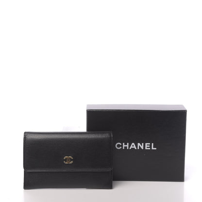 Chanel Goatskin CC Compact Flap Wallet Black 10 of 10