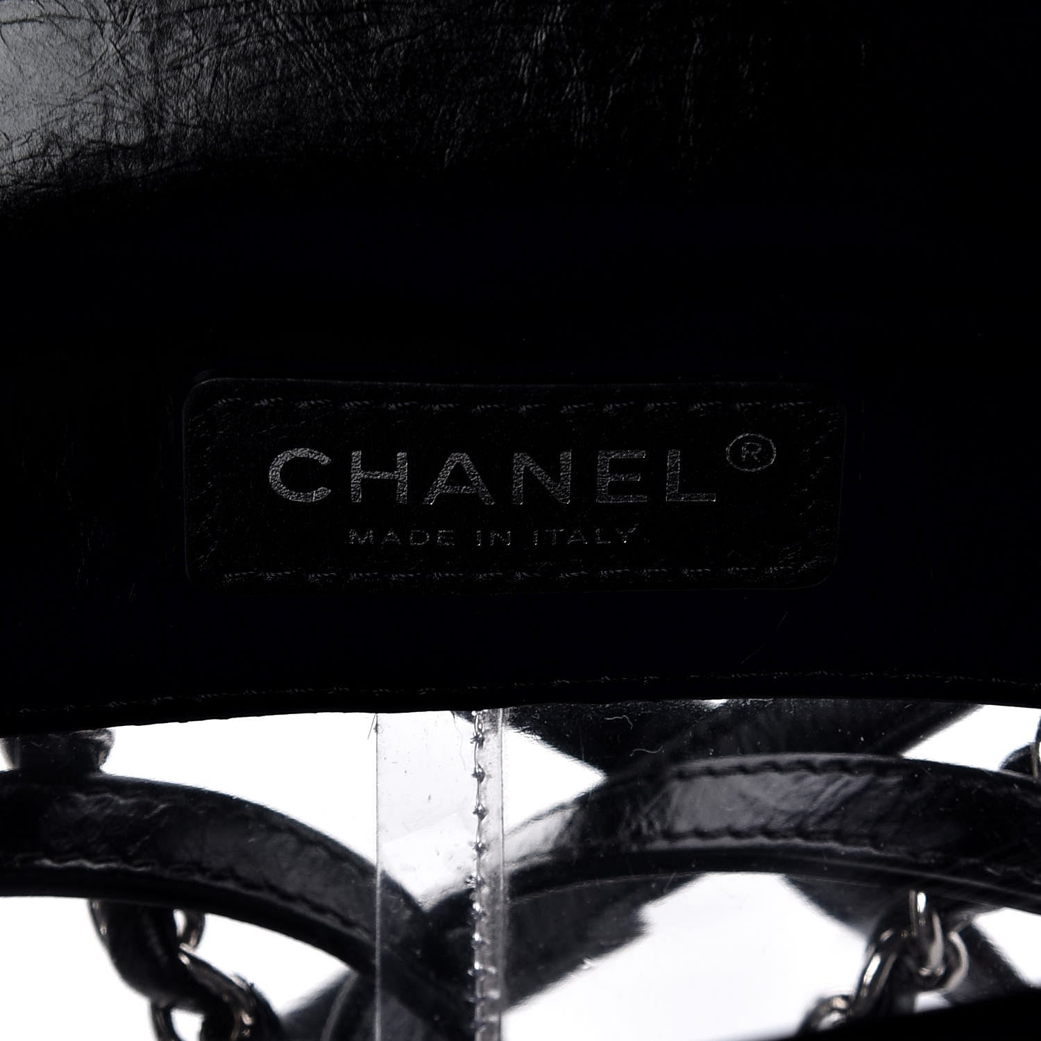 Chanel Crumpled Calfskin PVC Quilted Backpack Black 7 of 10