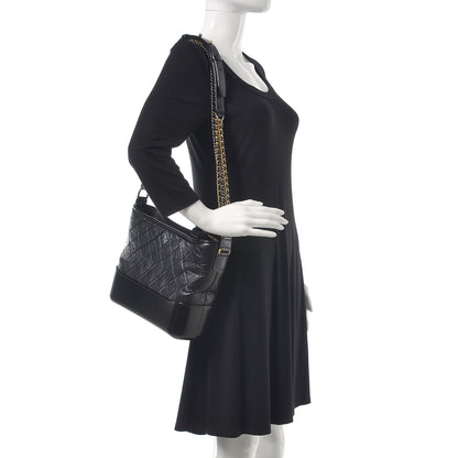 Chanel Aged Calfskin Quilted Medium Gabrielle Hobo Black 2 of 11