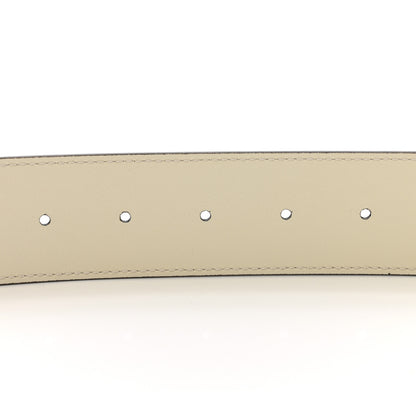 Gucci Plutone Calfskin Palladium Double G 40mm Belt 80 32 Mystic White 4 of 5