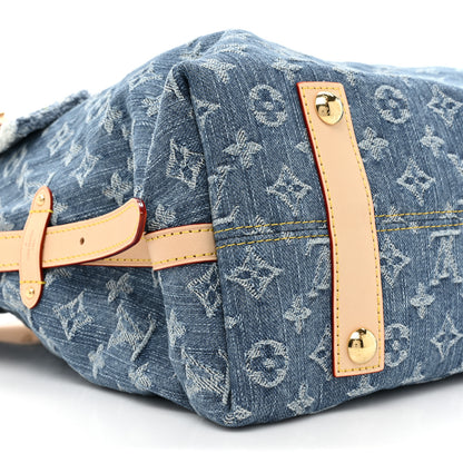 Louis Vuitton Monogram Denim CarryAll MM Blue 10 of 11