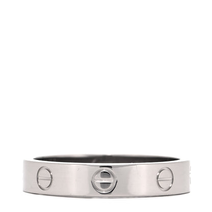 Cartier 18K White Gold 3.5mm LOVE Wedding Band Ring 57 8 5 of 8