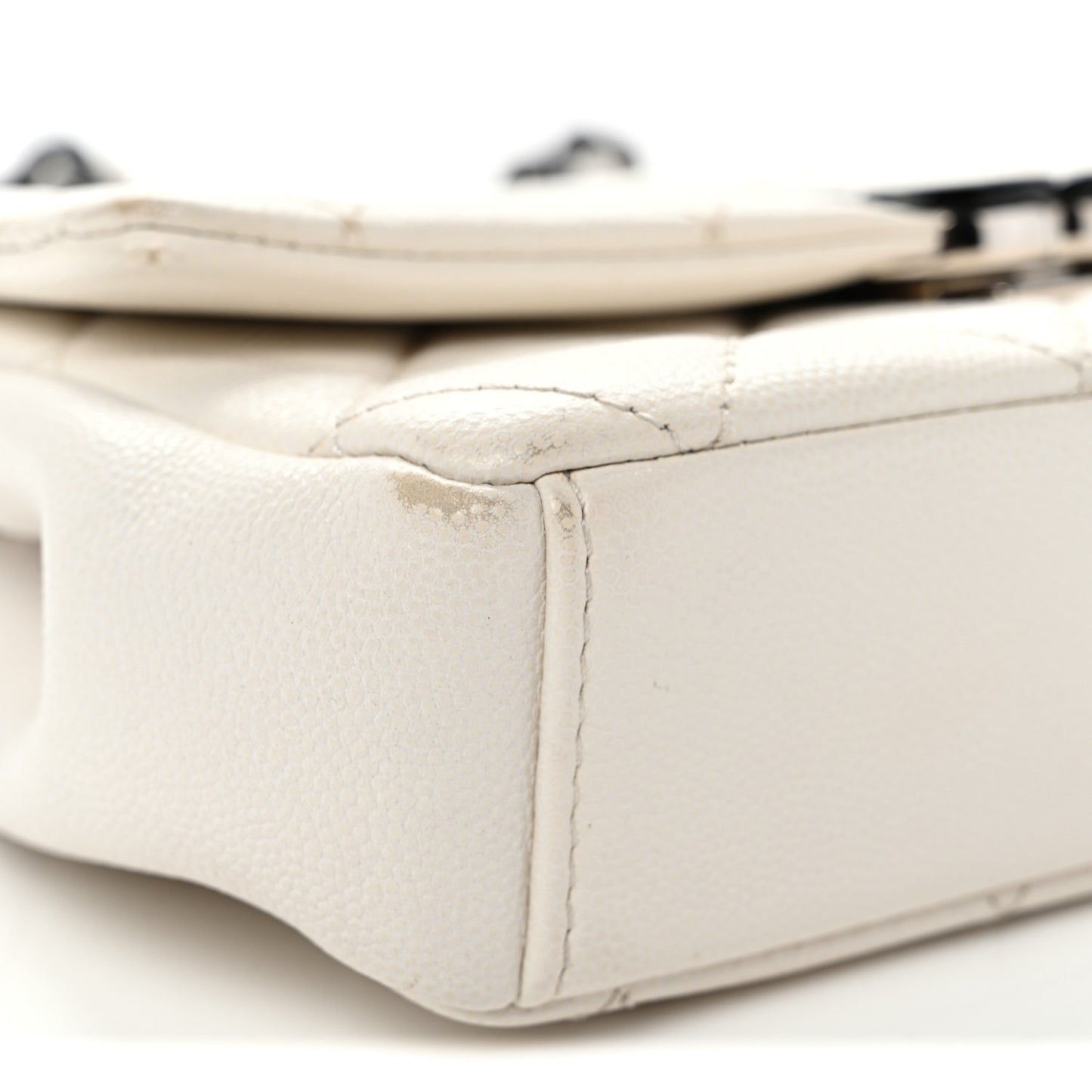 Caviar Quilted My Everything Small Flap White Black