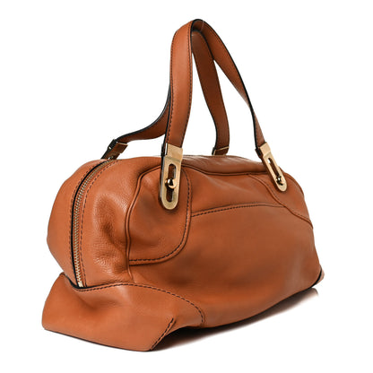 Chloe Calfskin Mary Satchel Brown 3 of 17
