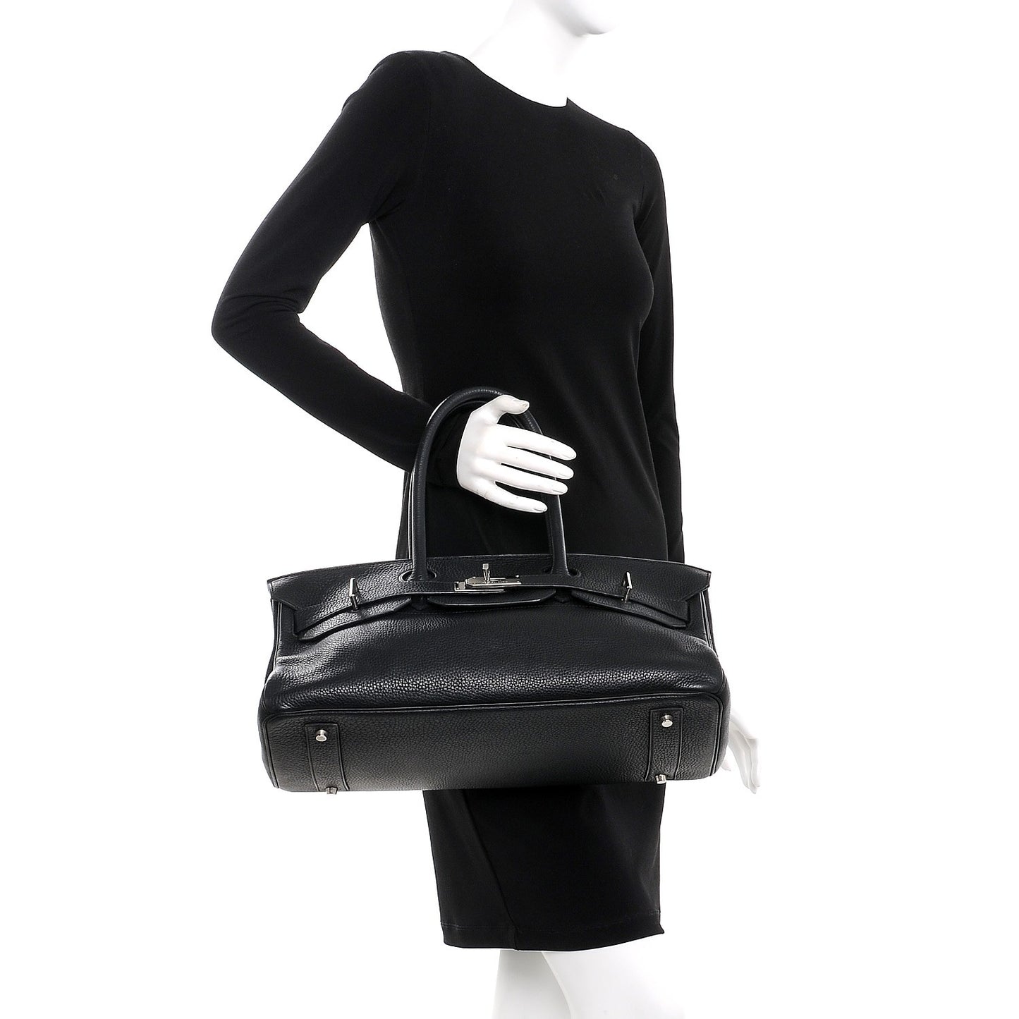 Taurillon Clemence JPG Birkin 42 Black