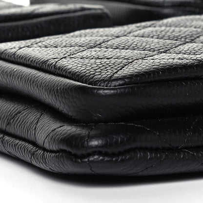 Chanel Caviar Quilted Zipped Multi Pouch Black 9 of 9