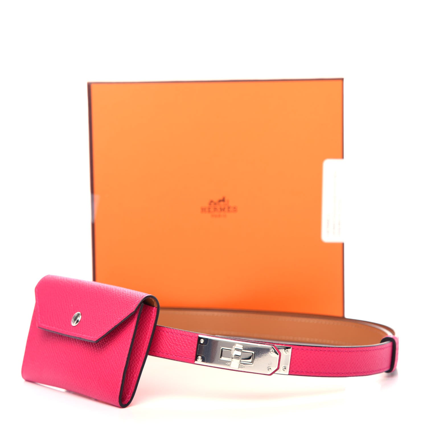 Hermes Epsom Kelly Pocket Belt Rose Mexico 7 of 7