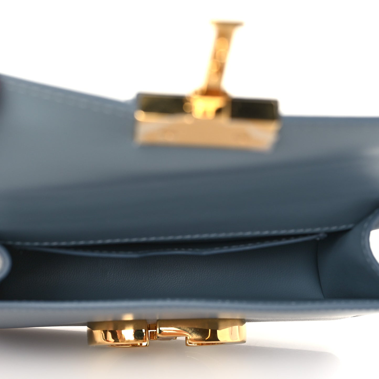 Smooth Calfskin Micro 30 Montaigne Flap Bag Blue Gray