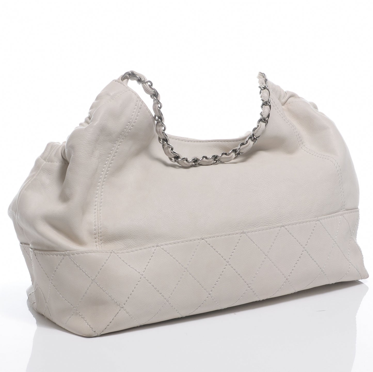 Leather Baby Coco Cabas White