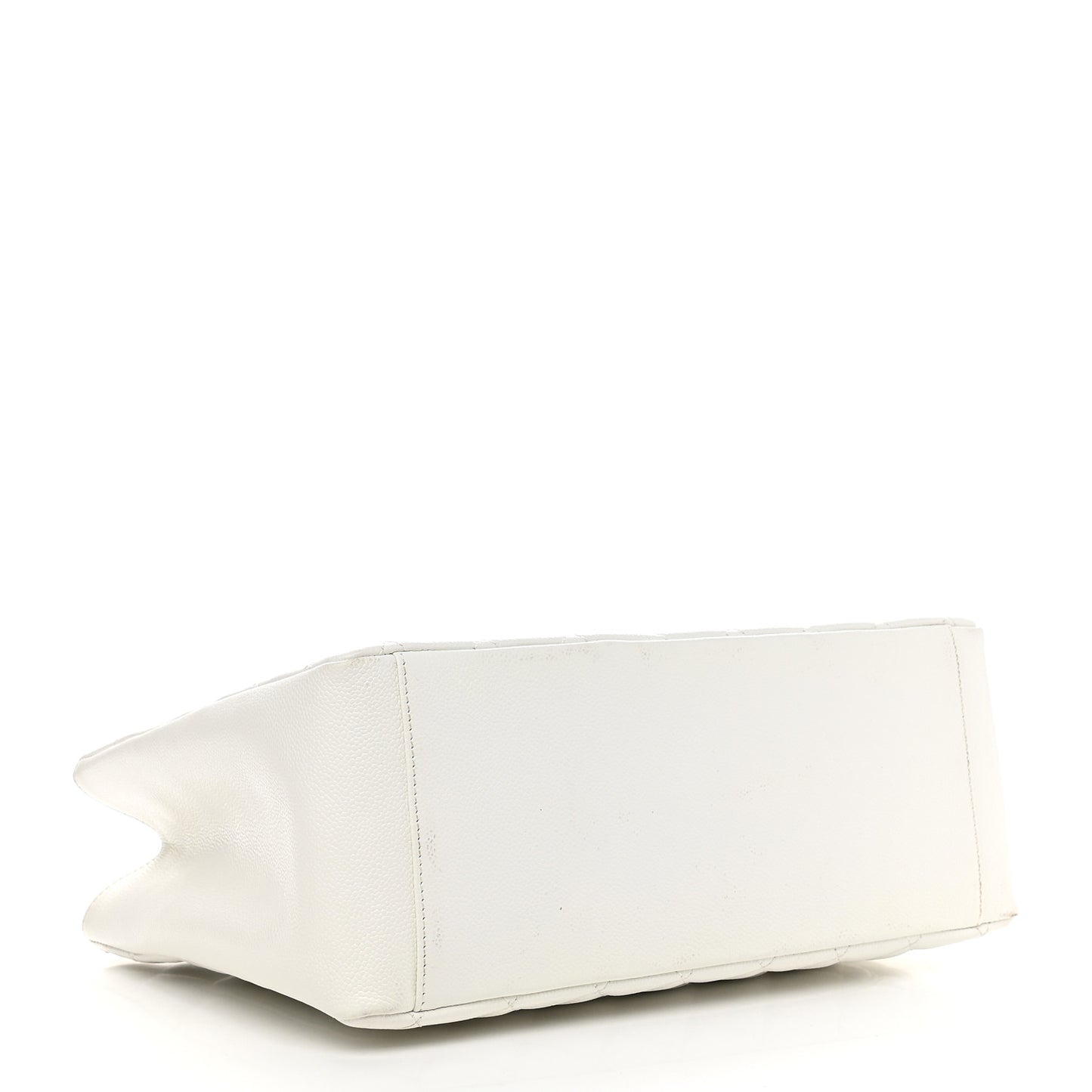 Caviar Quilted Grand Shopping Tote GST White