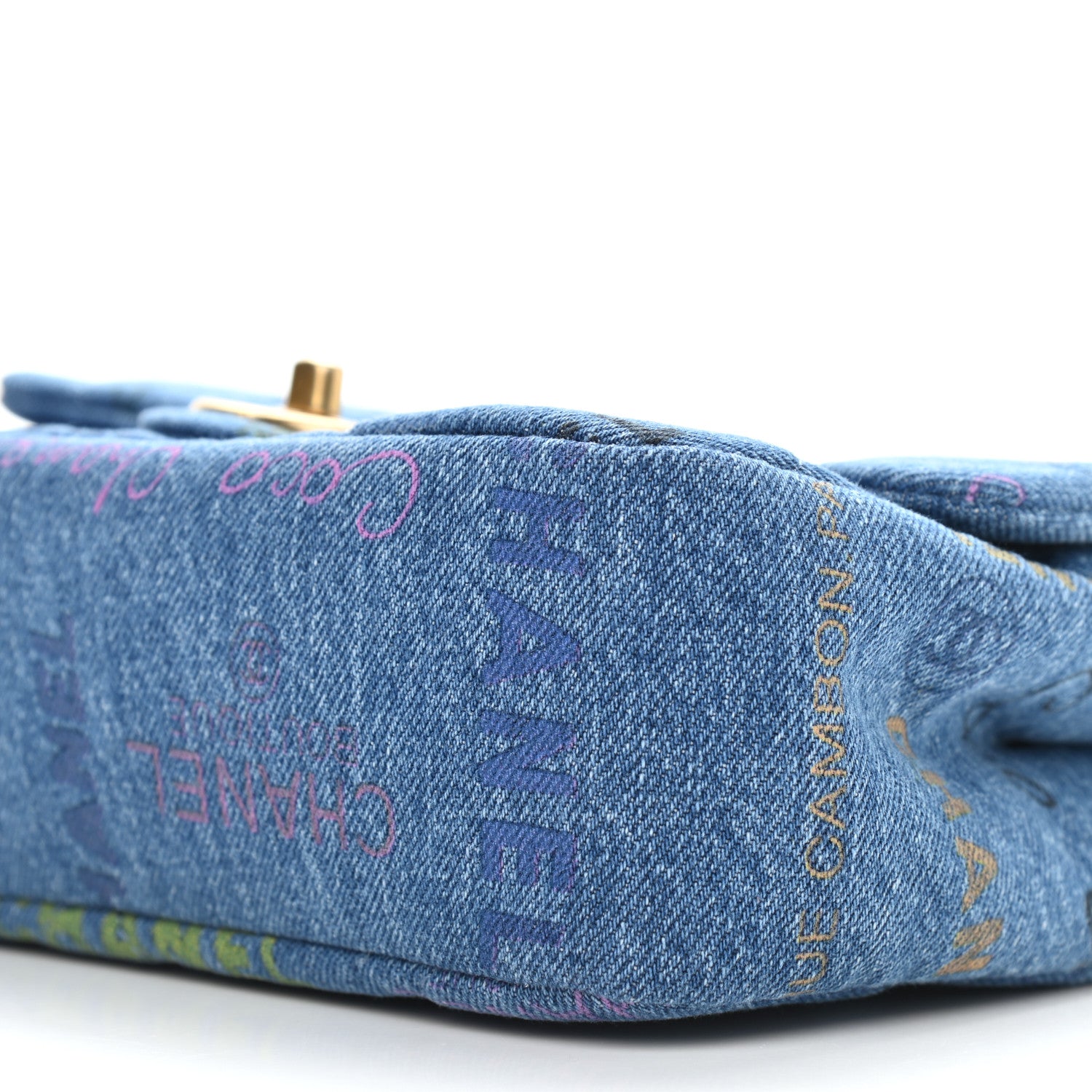 Chanel Denim Quilted Mini Denim Mood Rectangular Flap Blue Multicolor 9 of 9