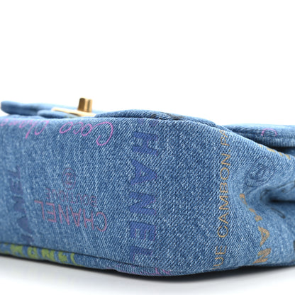Chanel Denim Quilted Mini Denim Mood Rectangular Flap Blue Multicolor 9 of 9