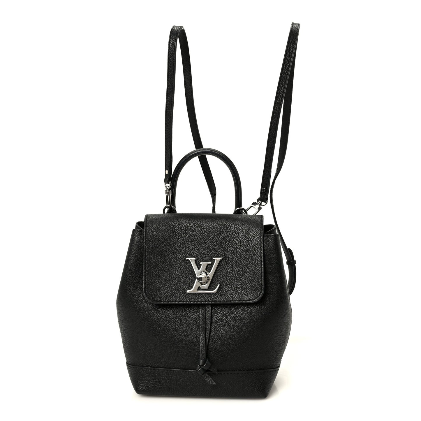 Calfskin Lockme Mini Backpack Black