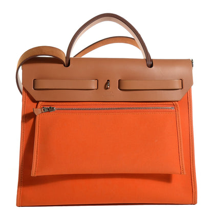 Hermes Toile Herbag Zip 31 PM Orange 5 of 15