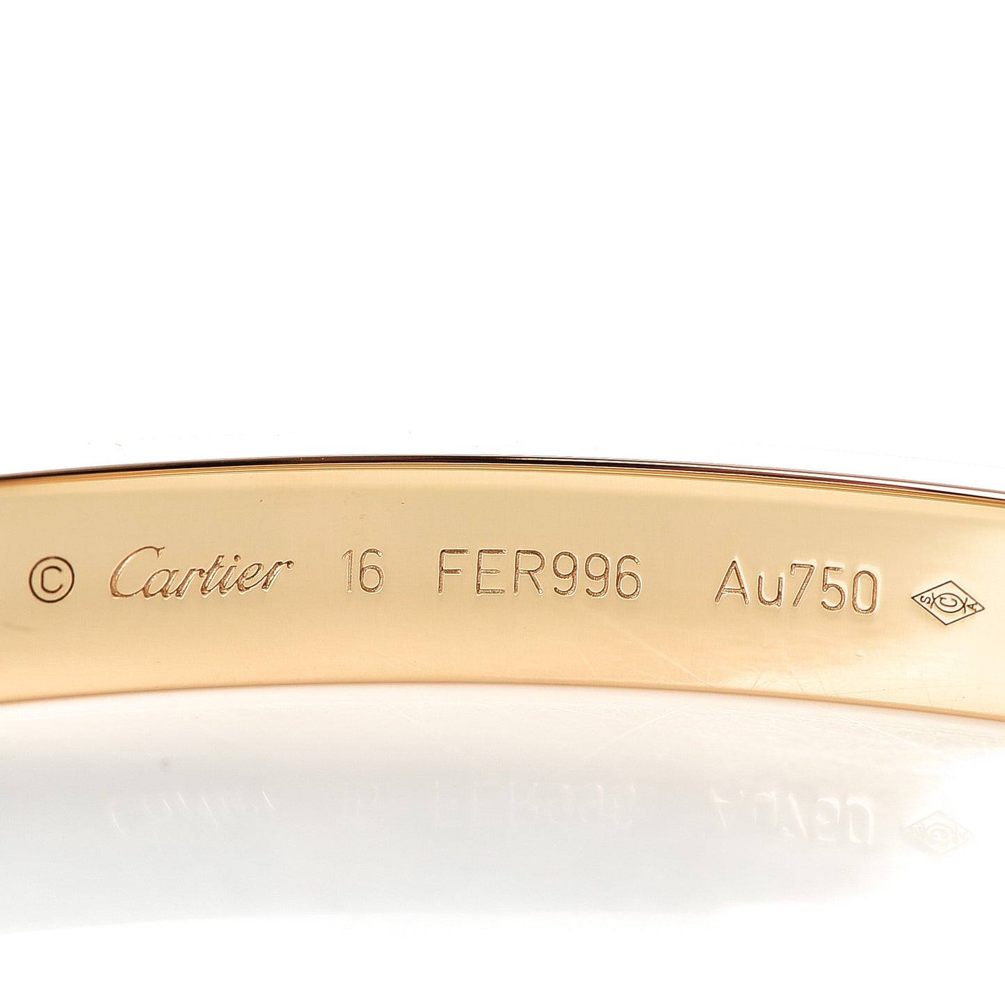 18K Yellow Gold LOVE Bracelet 16