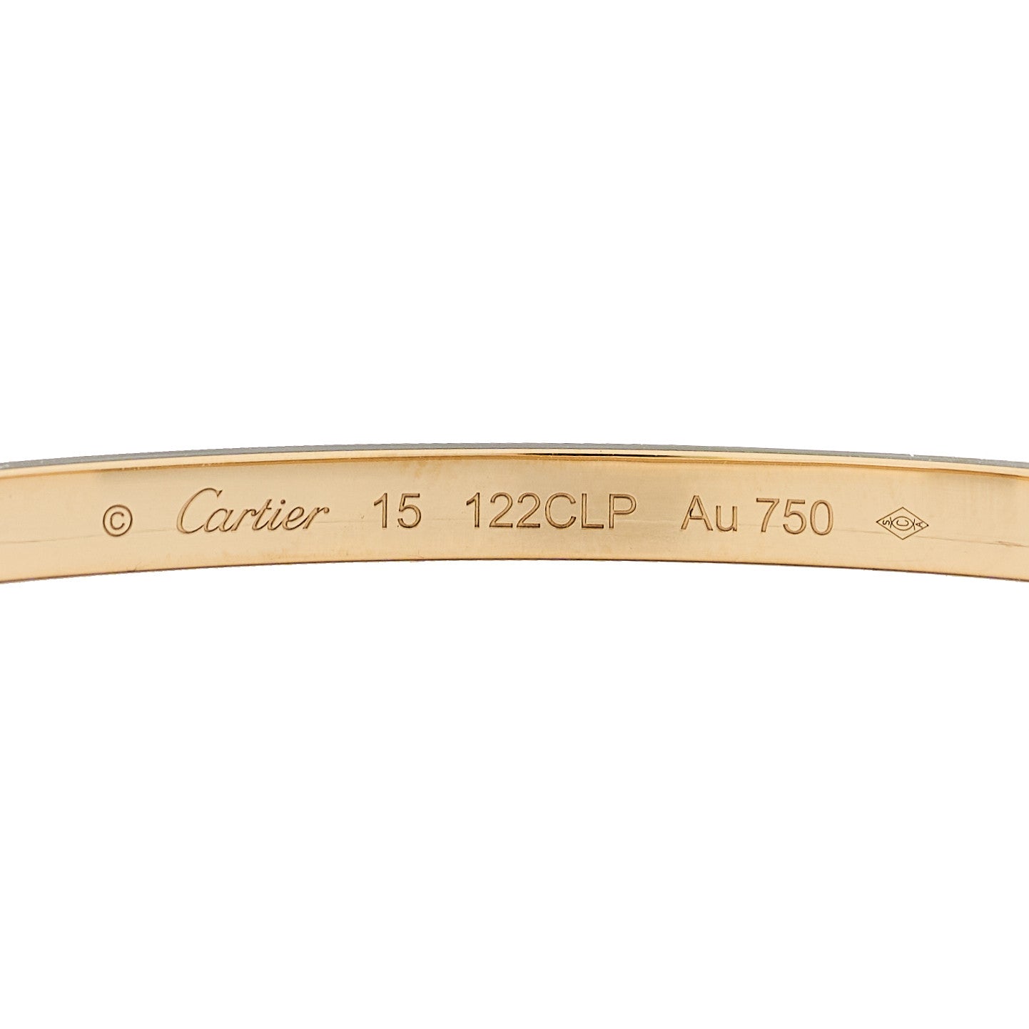 Cartier 18K Yellow Gold Diamond Small LOVE Paved Bracelet 15 5 of 8