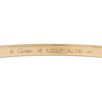 Cartier 18K Yellow Gold Diamond Small LOVE Paved Bracelet 15 5 of 8