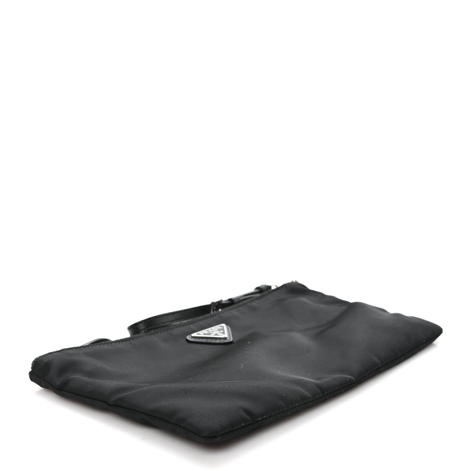 Prada Tessuto Nylon Saffiano Wristlet Black 4 of 7