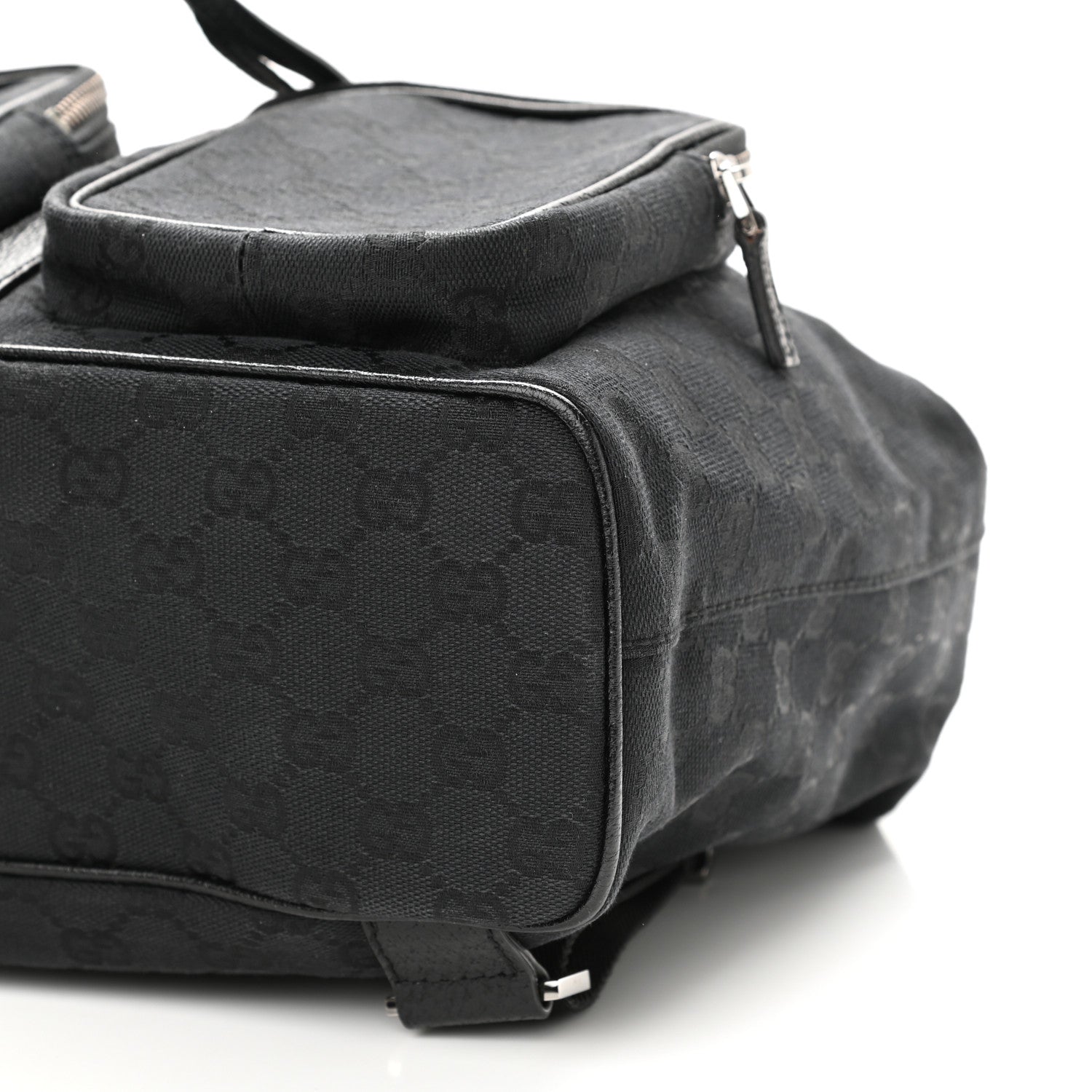 Gucci GG Monogram Single Buckle Backpack Black 10 of 11