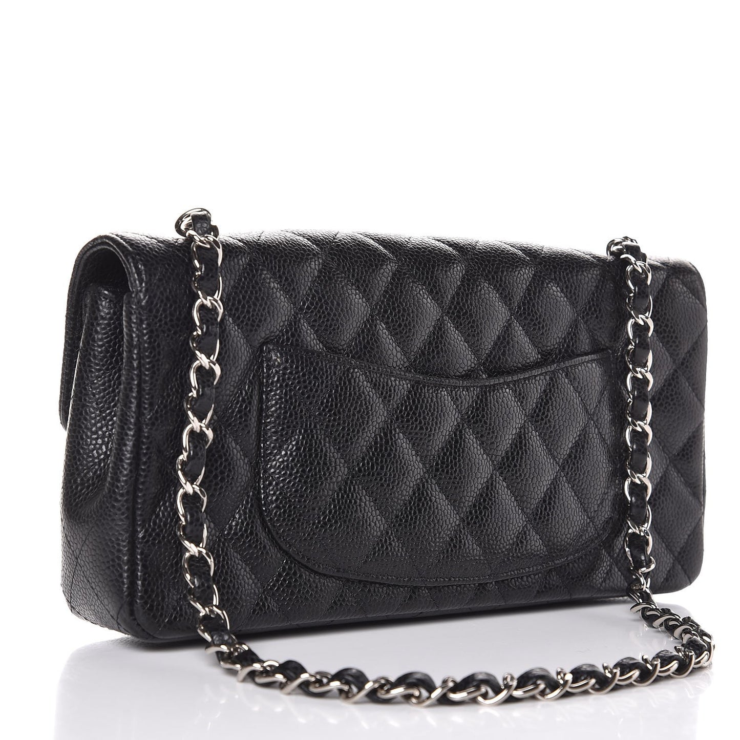 Caviar Quilted East West Flap Black
